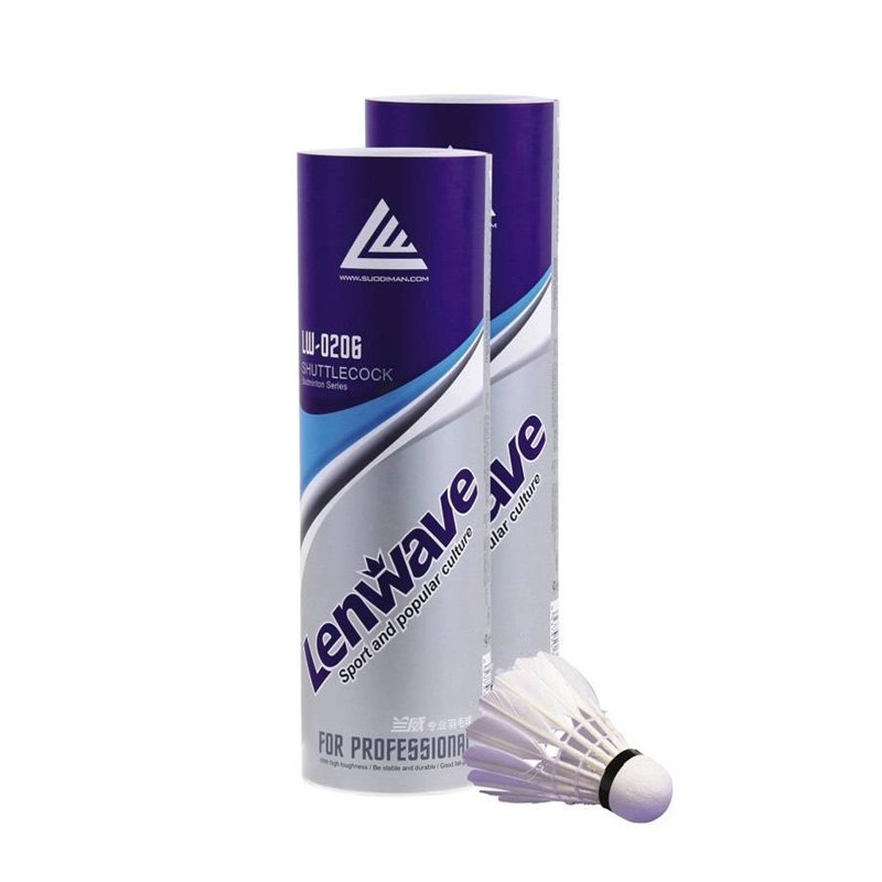 3 כדורי נוצה בדמינטון מקצועיים LENWAVE לשימוש פנים