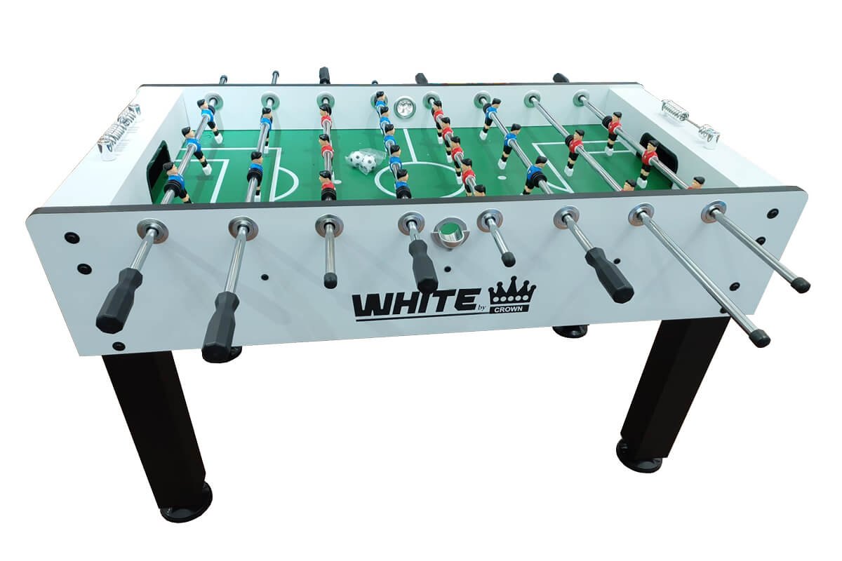 שולחן כדורגל 5 פיט WHITE מבית CROWN לחצר