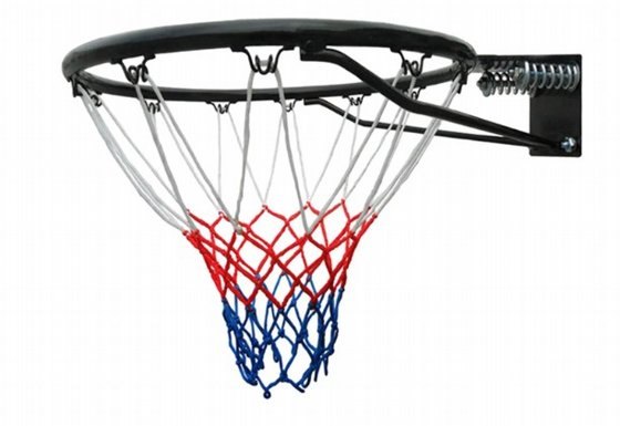 טבעת סל שחורה 45 ס״מ עם קפיצים ורשת DUNK M816 לחצר, תמונה 1